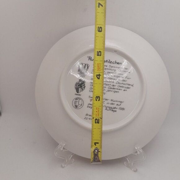 Rumpelstiltskin Rumpelstilzchen Collector Wall Plate by Gehm Bavaria 6" w/ COA - Picture 4 of 4